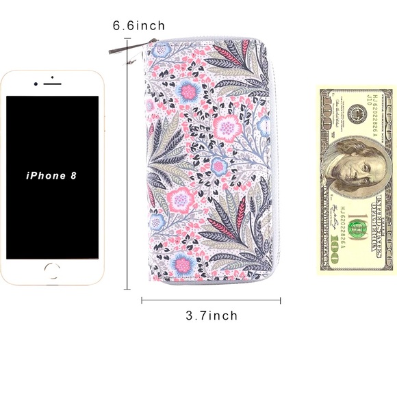 NWT Woman’s Cellphone Wallet with Dual Zipper & Removable Wristlet - Picture 2 of 12